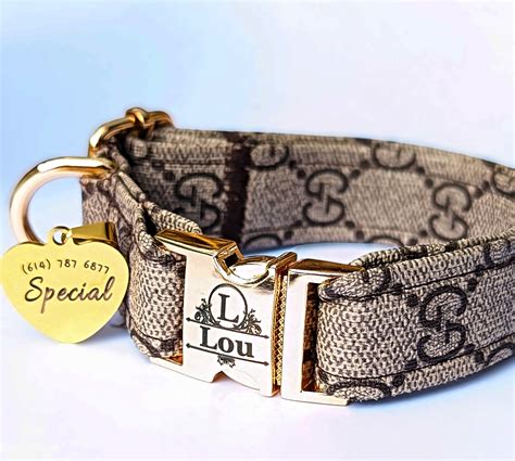 authentic gucci dog collar|designer dog collars small dogs.